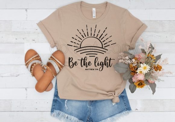 Be the Light SVG Jesus Shirt Svg Illustrations