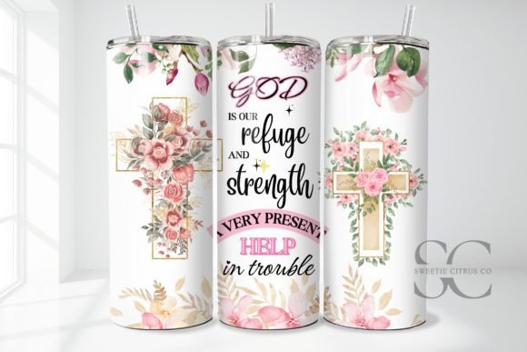 Christian Bible 20oz Skinny Tumbler Wrap and Print Templates