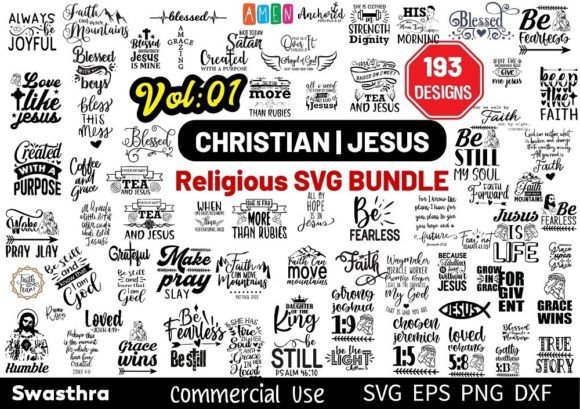 Christian God SVG Bundle, Jesus Vector Illustrations
