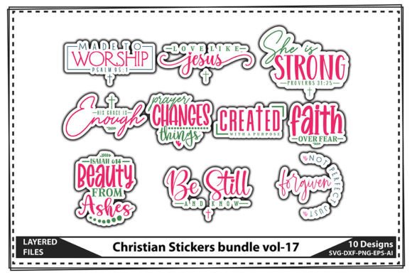 Christian Stickers Bundle Vol-17