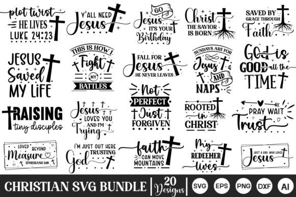 Christian SVG Bundle Faith SVG Bundle Crafts
