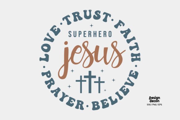 Christian Words Retro SVG for Crafts