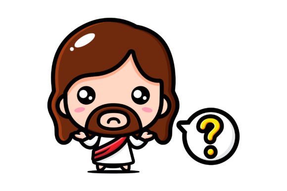 Cute Jesus Has a Questioning Expression