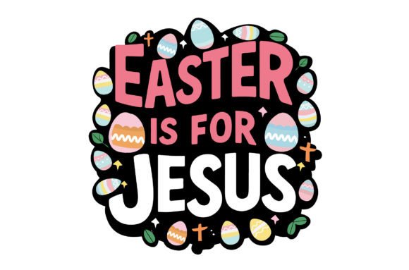 Design of a Vector Easter is Jesus and Print Templates