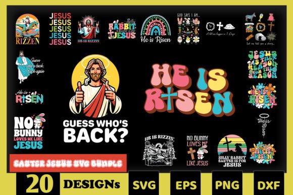 Easter Jesus SVG Bundle for Crafts