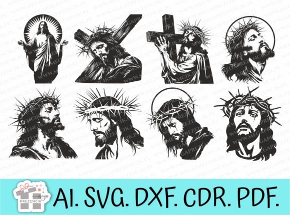 Jesus Christ Silhouette Vector Graphics