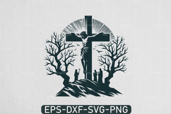Jesus Christian Cross Religious Svg for Crafts