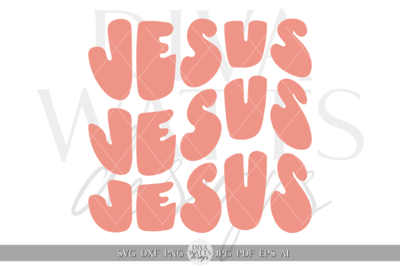 Jesus Word Art Graphic SVG