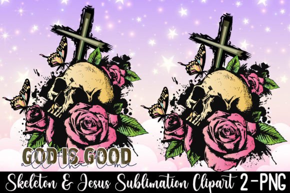 Skeleton Jesus Sublimation Clipart